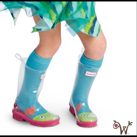 American Girl Shoes American Girl Wellie Wisher Rain Boots Size 2 Poshmark